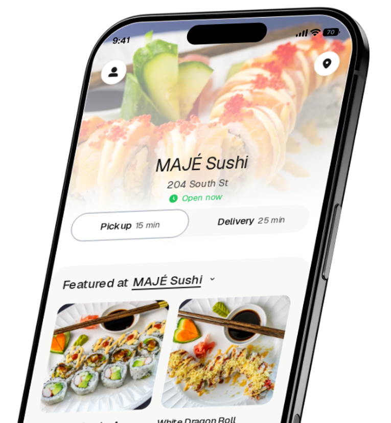 MAJÉ Sushi app preview